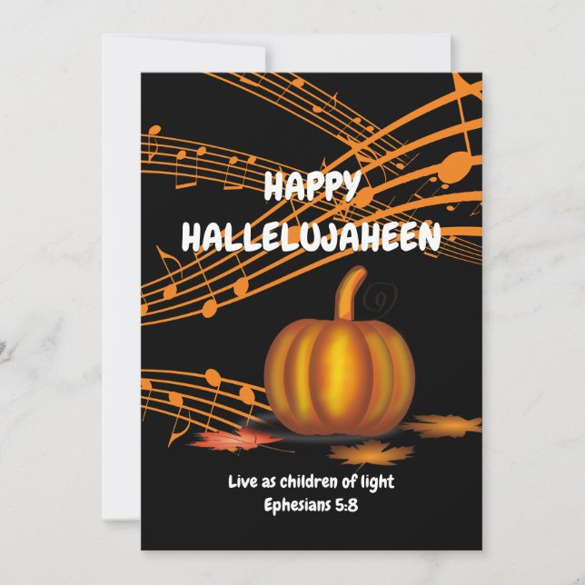 HALLELUJAHEEN | CHRISTLICH | Halloween Feiertagskarte (Vorderseite)