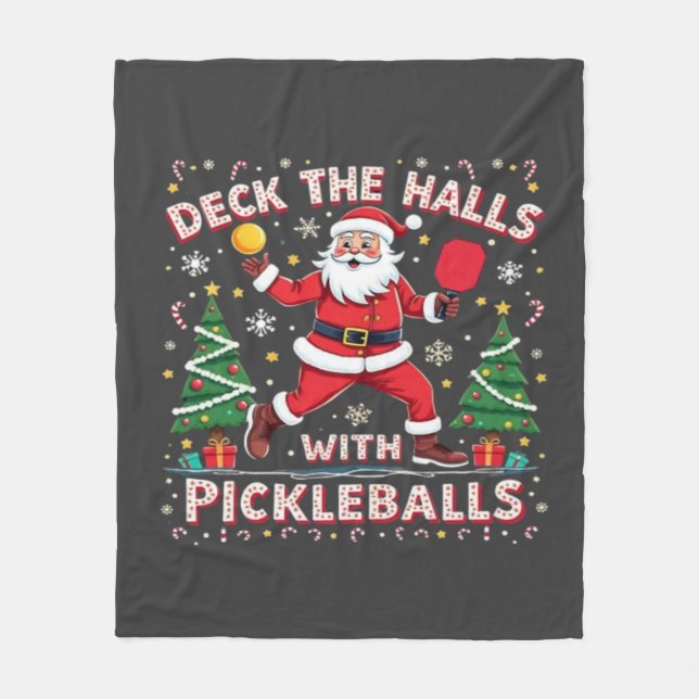 Hallen mit Pickleballs überprüfen Fleecedecke (Vorderseite)