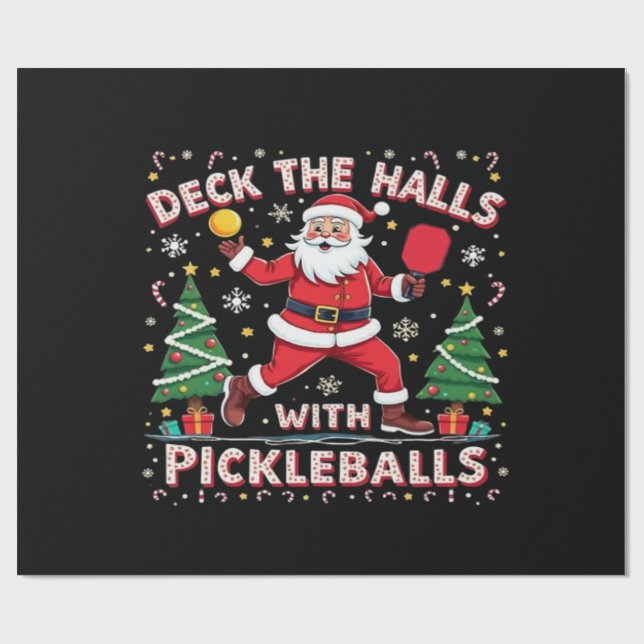 Hallen mit Pickleballs überprüfen Geschenkpapier (Flach)