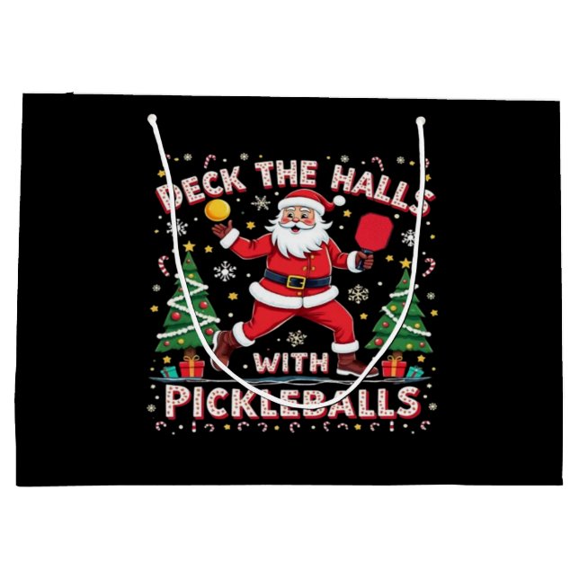 Hallen mit Pickleballs überprüfen Große Geschenktüte (Rückseite)