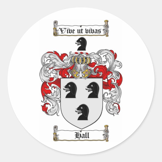 HALLENFAMILIENWAPPEN - HALLENMUSTER RUNDER AUFKLEBER (Vorderseite)
