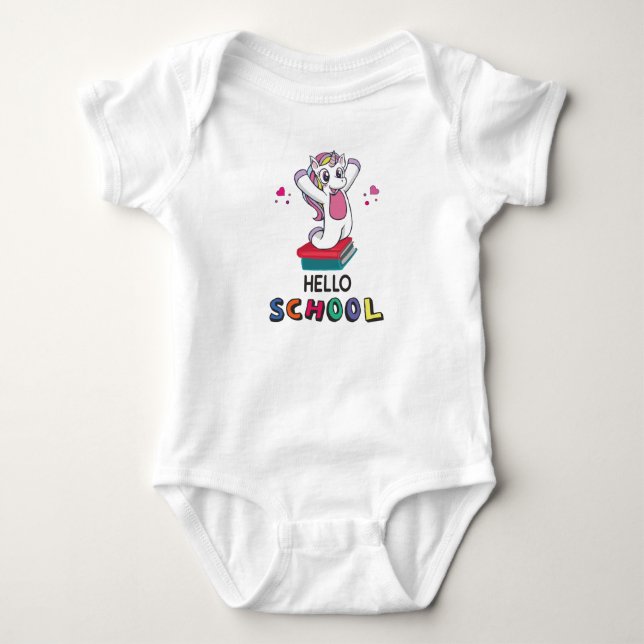Hallenschule Baby Strampler (Vorderseite)