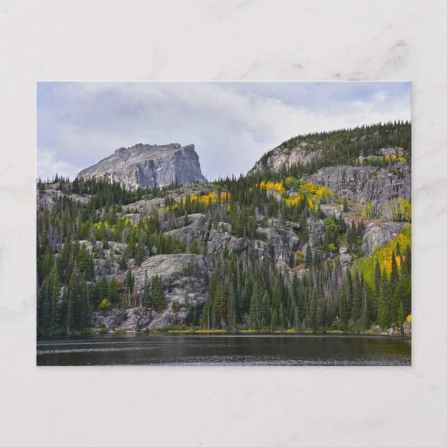 Hallett Peak, Rocky Mountain National Park, CO Postkarte (Vorderseite)
