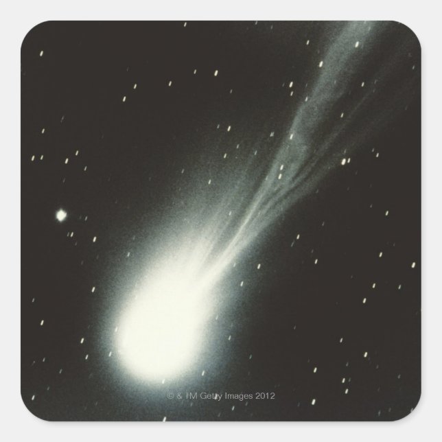 Halleys Comet Quadratischer Aufkleber (Vorderseite)