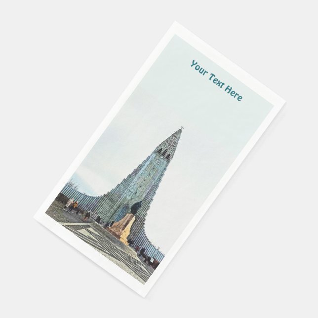 Hallgrímskirkja, Reykjavik Serviette (Ecke)