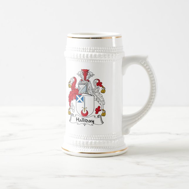Halliday Familienwappen Bierglas (Rechts)