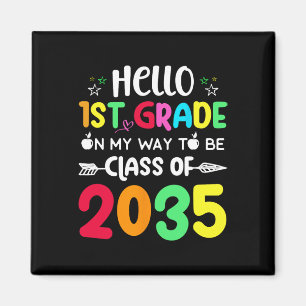 Hallo 1. Klasse auf meinem Weg, um Klasse von 2035 Magnet