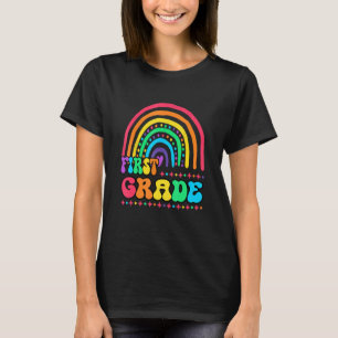 Hallo 1. Klasse Lehrer Boho Rainbow Back To Schoo T-Shirt