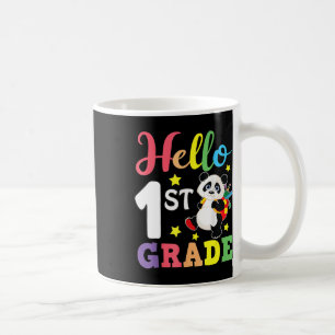 Hallo 1. Klasse Niedlich Panda Zurück zur Schule S Kaffeetasse