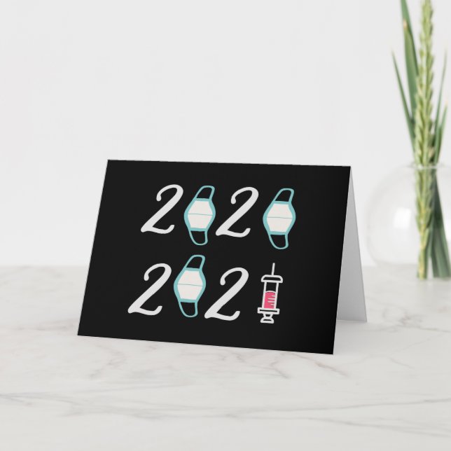 Hallo 2021 Auf Wiedersehen 2020 - Es ist endlich v Karte (Vorderseite)