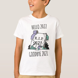 Hallo 2022 Auf Wiedersehen 2021 Erholung in Peace T-Shirt