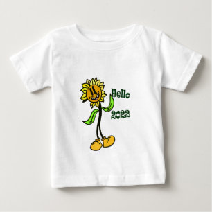 Hallo 2022, lustige Sonnenblume 2022 Baby T-shirt