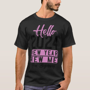 Hallo 2024 Neujahr - Neuer Anfang T-Shirt