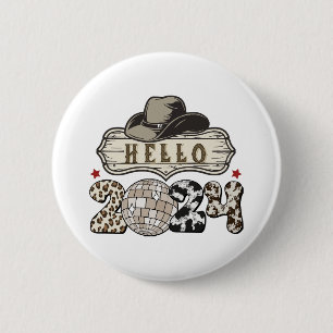 Hallo 2024 Western Button