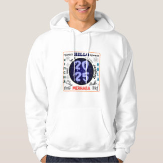 Hallo 2025 Frohes neues Jahr Hoodie