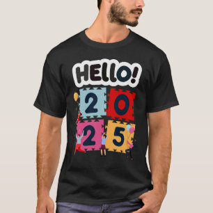 Hallo 2025 Frohes neues Jahr Neue Jahre T-Shirt