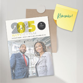 Hallo 2025 Kalender Neujahr Magnetfotokarte Magnetkarte