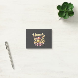 Hallo 2025 Silvester Cowboy Western Post-it Klebezettel