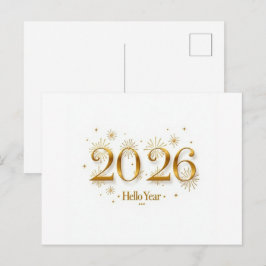 Hallo 2026 Einladung – Elegante Neujahrsparty-Kart