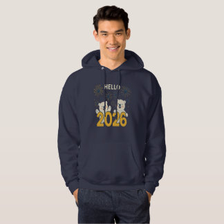 Hallo 2026 Eisbären Feiertags Unisex-Geschenk Hood Hoodie