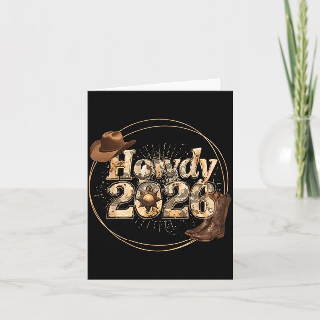 Hallo 2026 Neujahr Hallo 2026 Westlicher Jahreswec Karte (Vorderseite)
