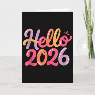 Hallo 2026 Silvester-Feier Spaß Bunte Jungen  Karte
