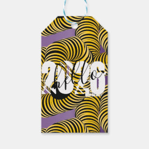 Hallo 2026 Silvester Trippy Fett Schrift Geschenkanhänger