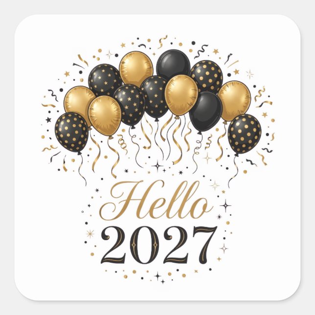 Hallo 2027 Aufkleber (Vorderseite)