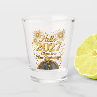 Hallo 2027 – Prost auf einen neuen Anfang Schnapsglas