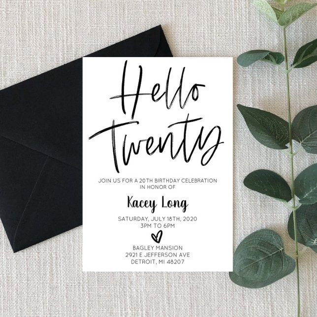 Hallo 20. Geburtstag Einladung (Von Creator hochgeladen)