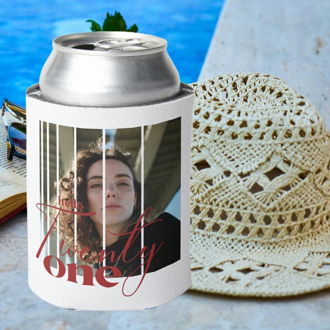 Hallo 21. Modern 21. Geburtstag Dosenkühler (Von Creator hochgeladen)