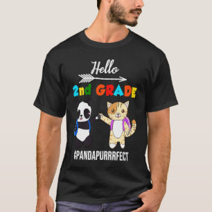 Hallo 2. Klasse Kitty Katze Panda Bär Zurück zur S T-Shirt