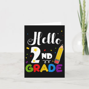 Hallo 2. Klasse zurück zu Lehrern Geschenke Karte