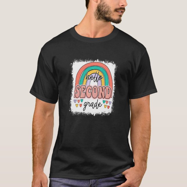 Hallo 2. Klasse zurückgeblasen zurück nach Scho T-Shirt (Vorderseite)