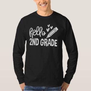 Hallo 2. Klasse zweite Klasse zurück zur Schule Ju T-Shirt
