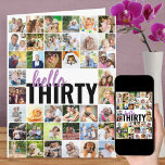 Hallo 30 Bearbeitbar Big Foto Collage Geburtstagsk Karte<br><div class="desc">Große Geburtstagskarte personalisiert mit Ihren eigenen Fotos und individuellen Nachrichten. Die Fotovorlage ist für Sie Set, um 40 Fotos hochzuladen und Sie können die Formulierung bearbeiten, innen und außen. Der Titeltitel ist teilweise editierbar und liest derzeit "hello Thirty" in moderner überdimensionaler Typografie und Pinselskripte. Sie können auch die Nachricht auf...</div>