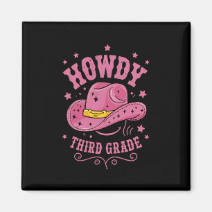Hallo 3. Klasse Cowboy Cowgirl Zurück zur Schule Magnet