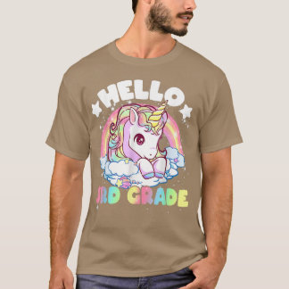 Hallo, 3. Klasse, drittes Einhorn, Niedliche Kinde T-Shirt