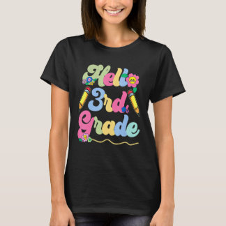 Hallo 3. Klasse Lehrer Kinder zurück zur Schule Dr T-Shirt