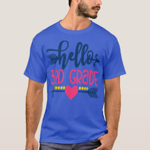 Hallo 3. Klasse zurück zur Schule 2022 Lehrerkinde T-Shirt