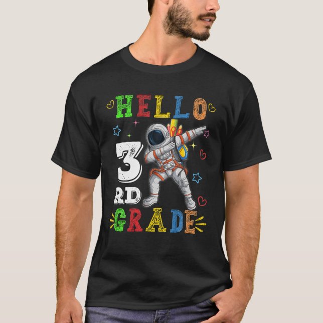 Hallo, 3D-Abbieratelierin zurück zur Schule T-Shirt (Vorderseite)