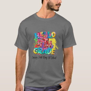 Hallo 4. Klasse glücklich ersten Tag der Schule Gr T-Shirt