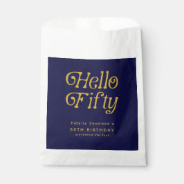 Hallo 50 Retro 50. Geburtstagsparty Geschenktütchen