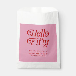 Hallo 50 Retro 50. Geburtstagsparty Geschenktütchen