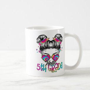 Hallo 5. Fünfte Klasse Unordentliche Frisur Zurück Kaffeetasse