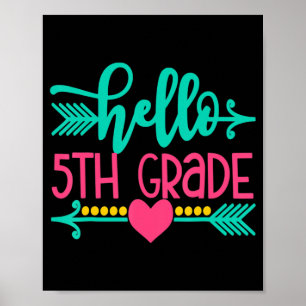 Hallo 5. Klasse Mädchen wieder zu Schulgeschenk Ni Poster
