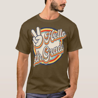 Hallo 5. Klasse Retro Lehrer und Student zurück zu T-Shirt