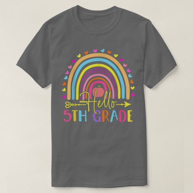 Hallo 5. Klasse Team Fünfte Klasse Zurück zur Schu T-Shirt (Design vorne)