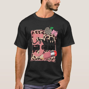 Hallo 5. Klasse zurück zur Schule Mädchen Pink Le T-Shirt