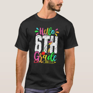 Hallo 6. Klasse Abschluss Rückkehr zur Schule Männ T-Shirt